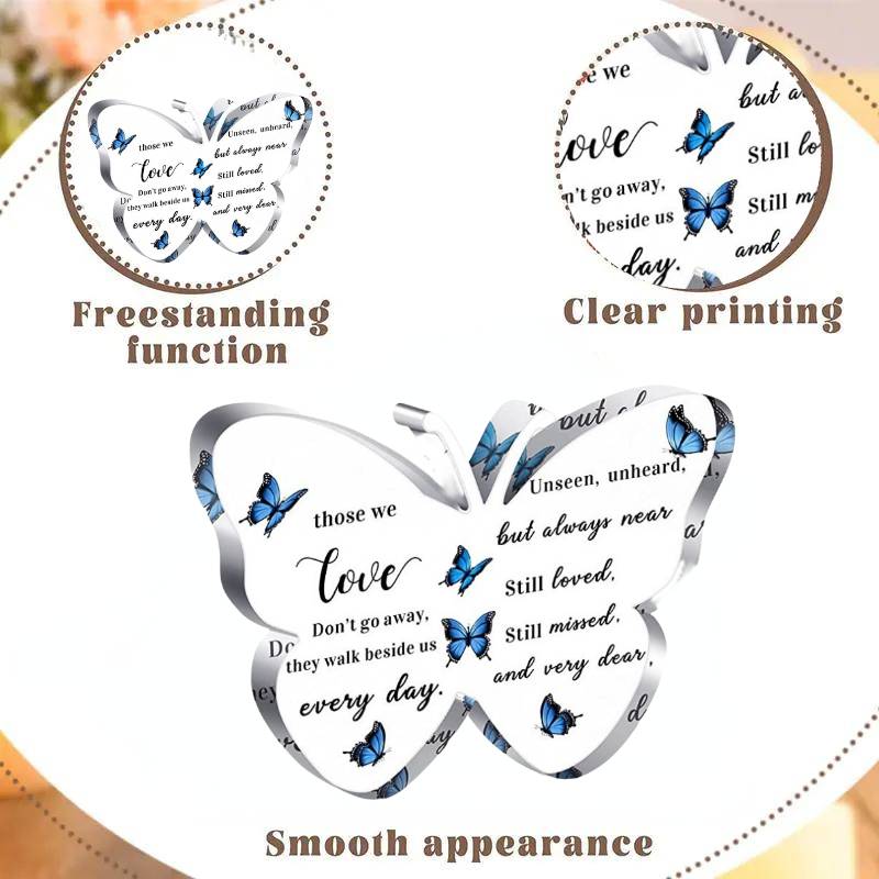 Acrylic Blue Butterfly - Those we love......." - Memories-Made.