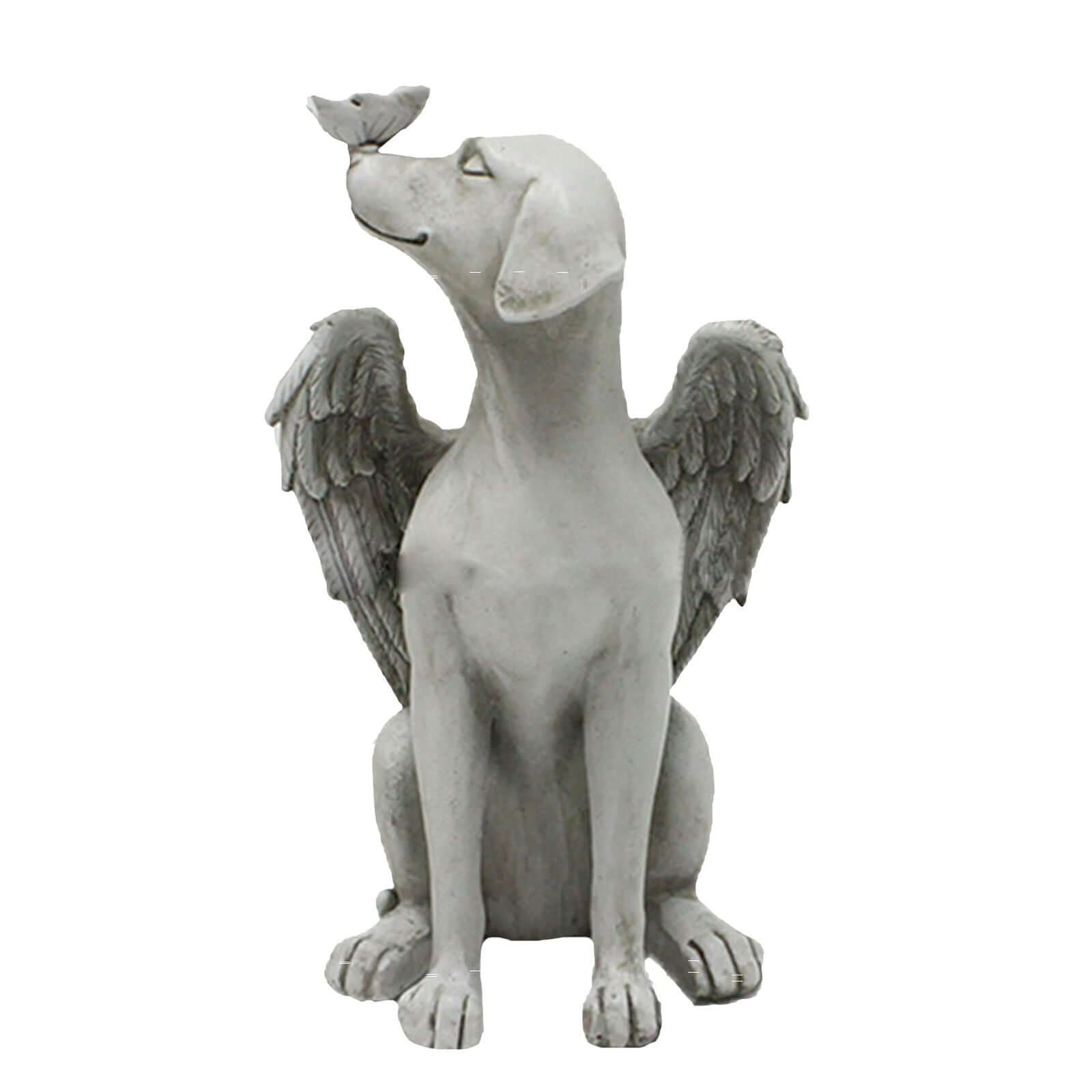 Angel Dog Butterfly Puppy Statue Sculpture Outdoor Garden Resin Decor Angel'S Wing Resin Garden Yard Backyard Ornament Figurines - Memories-Made.