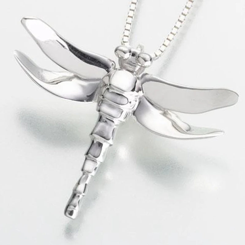 Dragonfly Urn Pendant for Ashes - Memorial Ash Keepsake Necklace for Pet/Human Ashes - Sympathy Gift - Memories-Made.