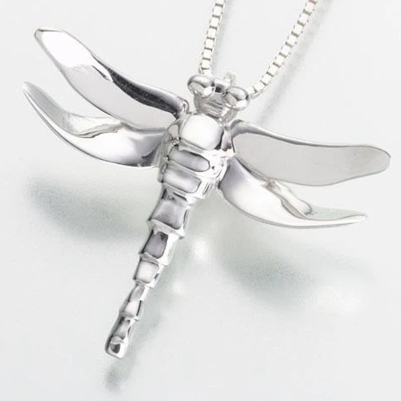 Dragonfly Urn Pendant for Ashes - Memorial Ash Keepsake Necklace for Pet/Human Ashes - Sympathy Gift - Memories-Made.