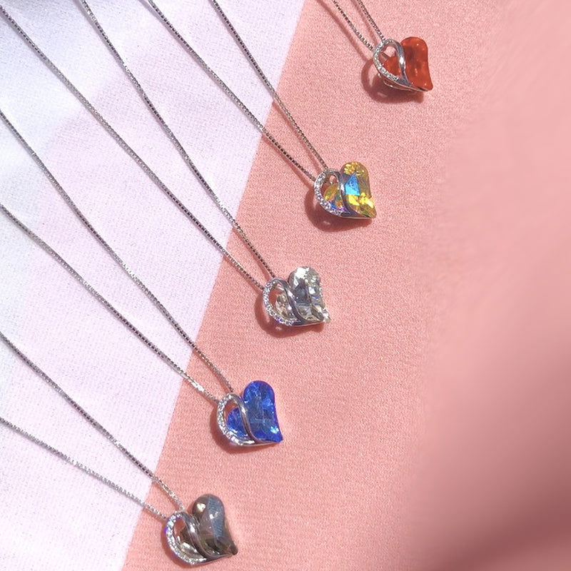 Elegant Heart-Shaped 925 Silver Necklace – Perfect Gift for Birthdays & Anniversaries! - Memories-Made.