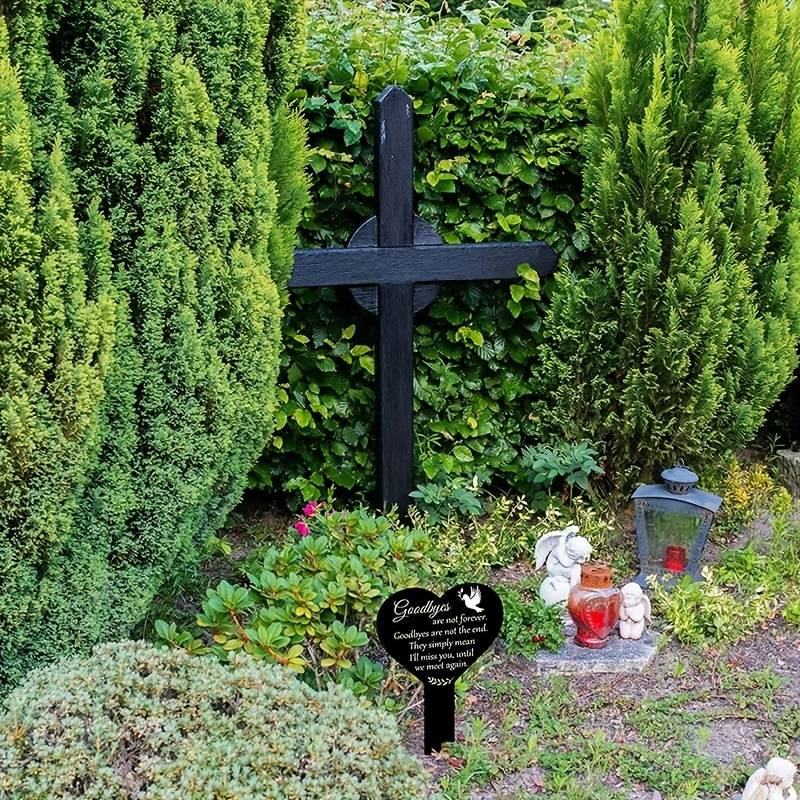 Heart-shaped Commemorative Plaque Cemetery Decoration - Memories-Made.