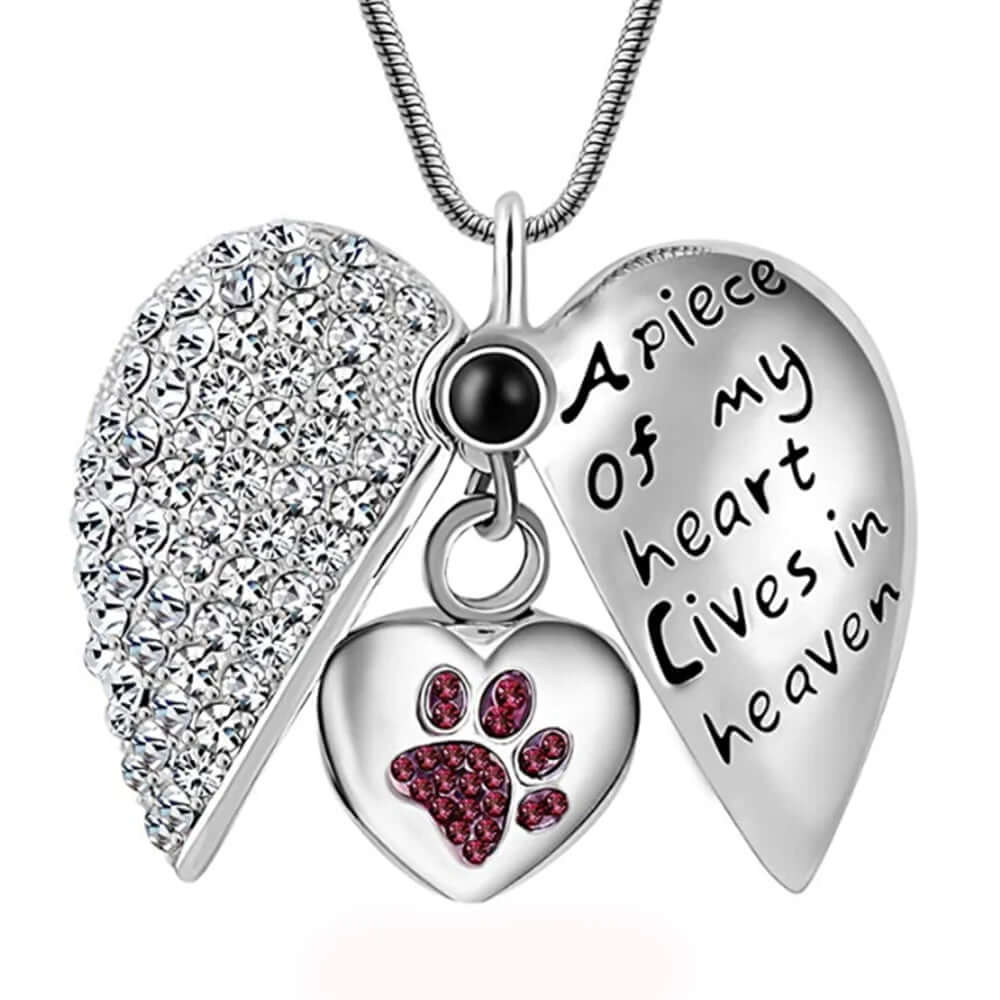 High-Quality Dog/Cat Paw Print Cremation Jewellery Ashes Holder Pet Memorial Urn Necklace Pendant for Memory - Memories-Made.