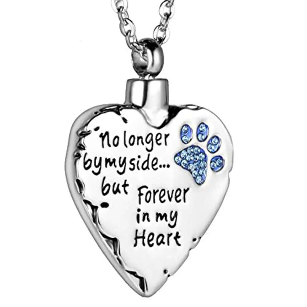 High-Quality Dog/Cat Paw Print Cremation Jewellery Ashes Holder Pet Memorial Urn Necklace Pendant for Memory - Memories-Made.