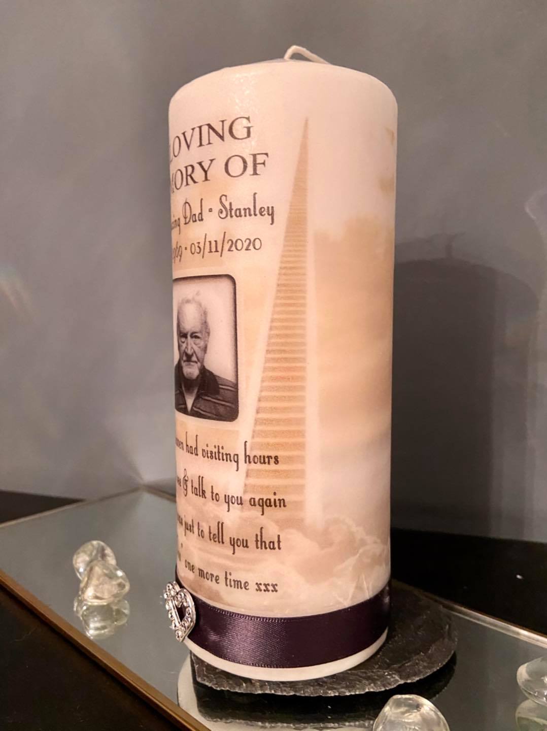 Memorial Candle - I wish heaven had visiting hours...... - Memories-Made.