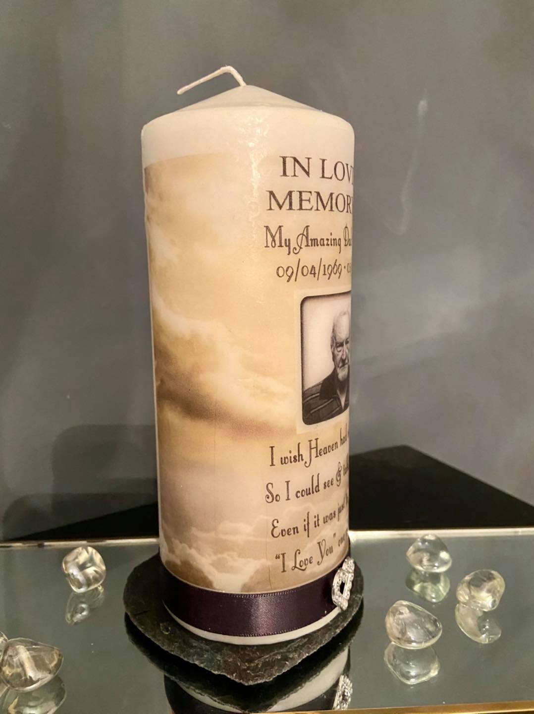 Memorial Candle - I wish heaven had visiting hours...... - Memories-Made.