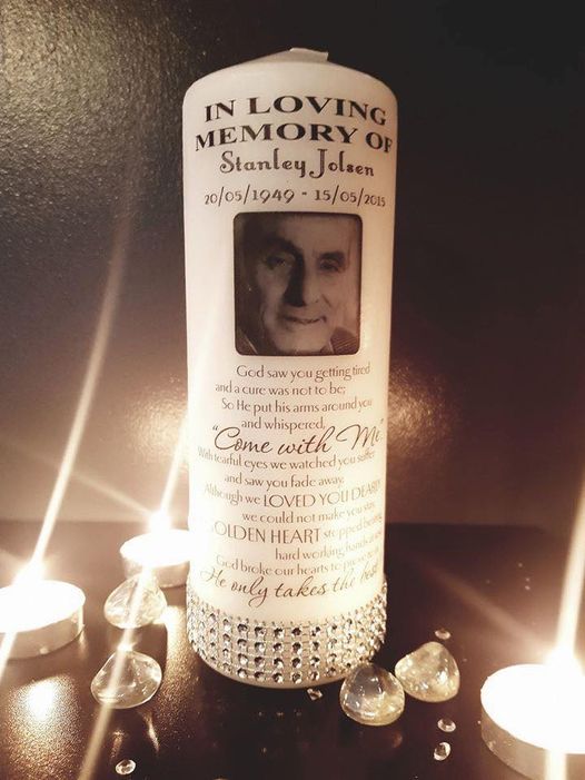 Memorial Candle 20cm - God saw you getting tired. - Memories-Made.