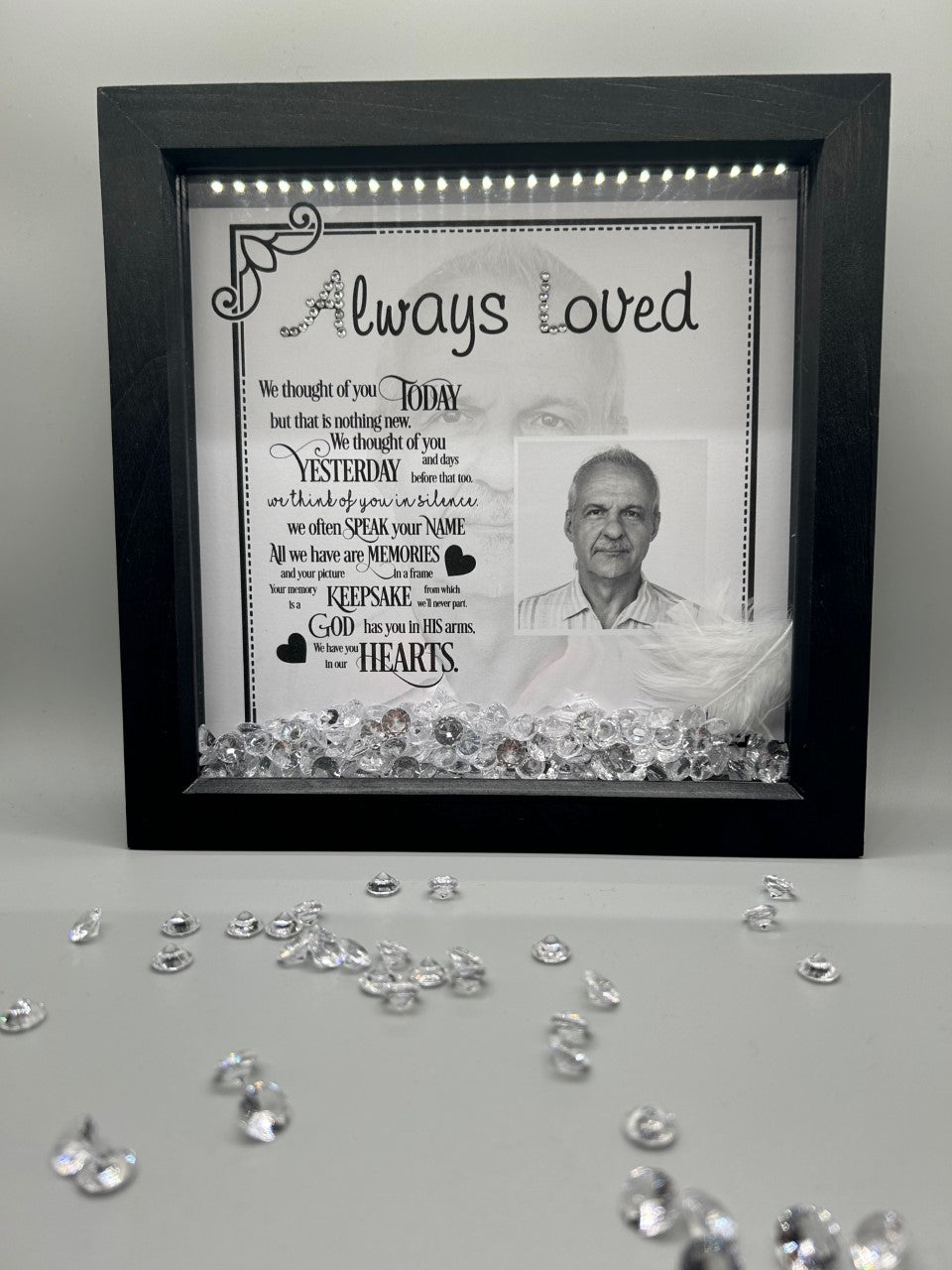 Memorial box frame for Lost Loved One - We thought of you today....... - Memories-Made.