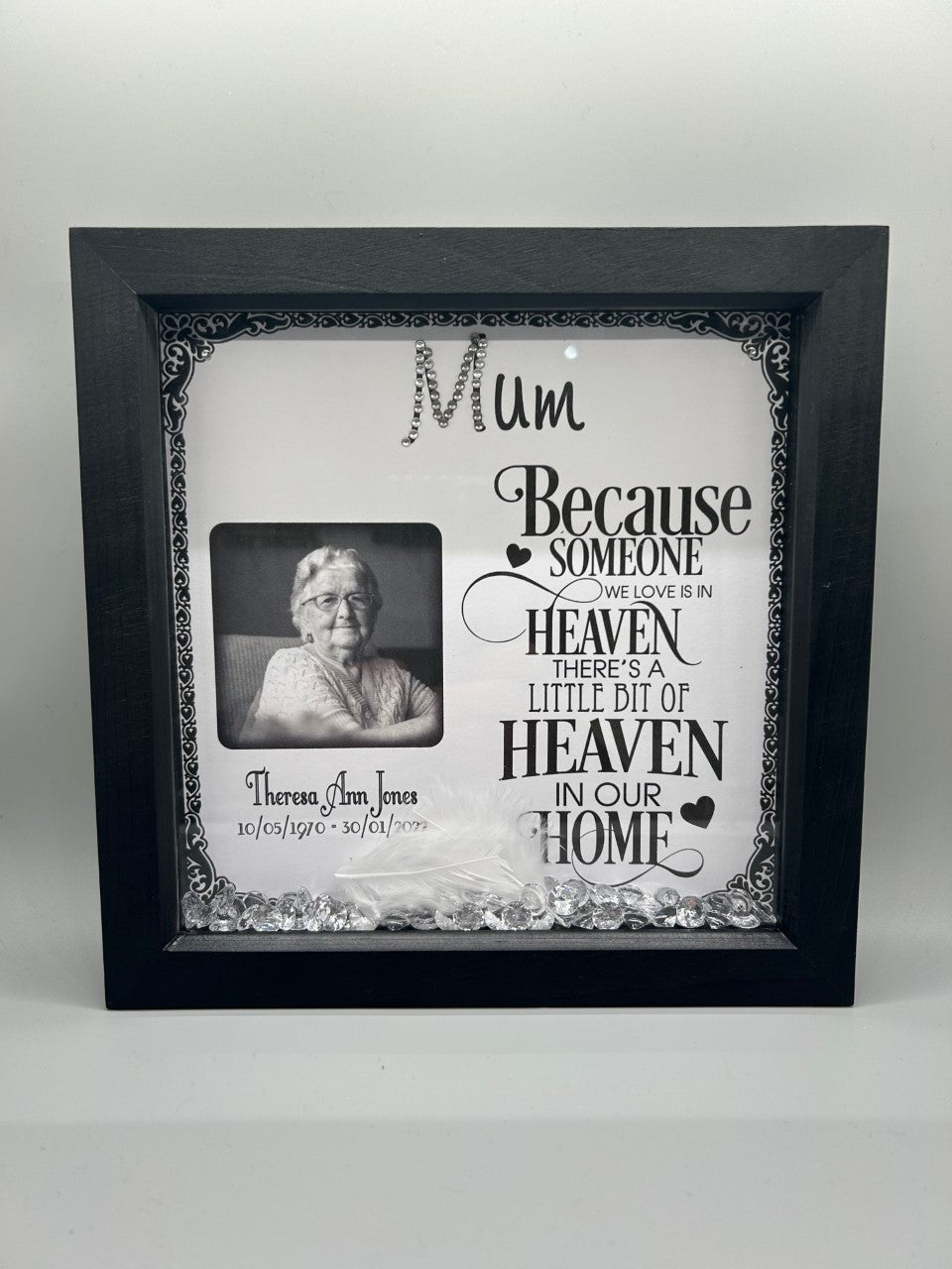 Memorial box frame for lost loved one - Personalise this artwork. - Memories-Made.