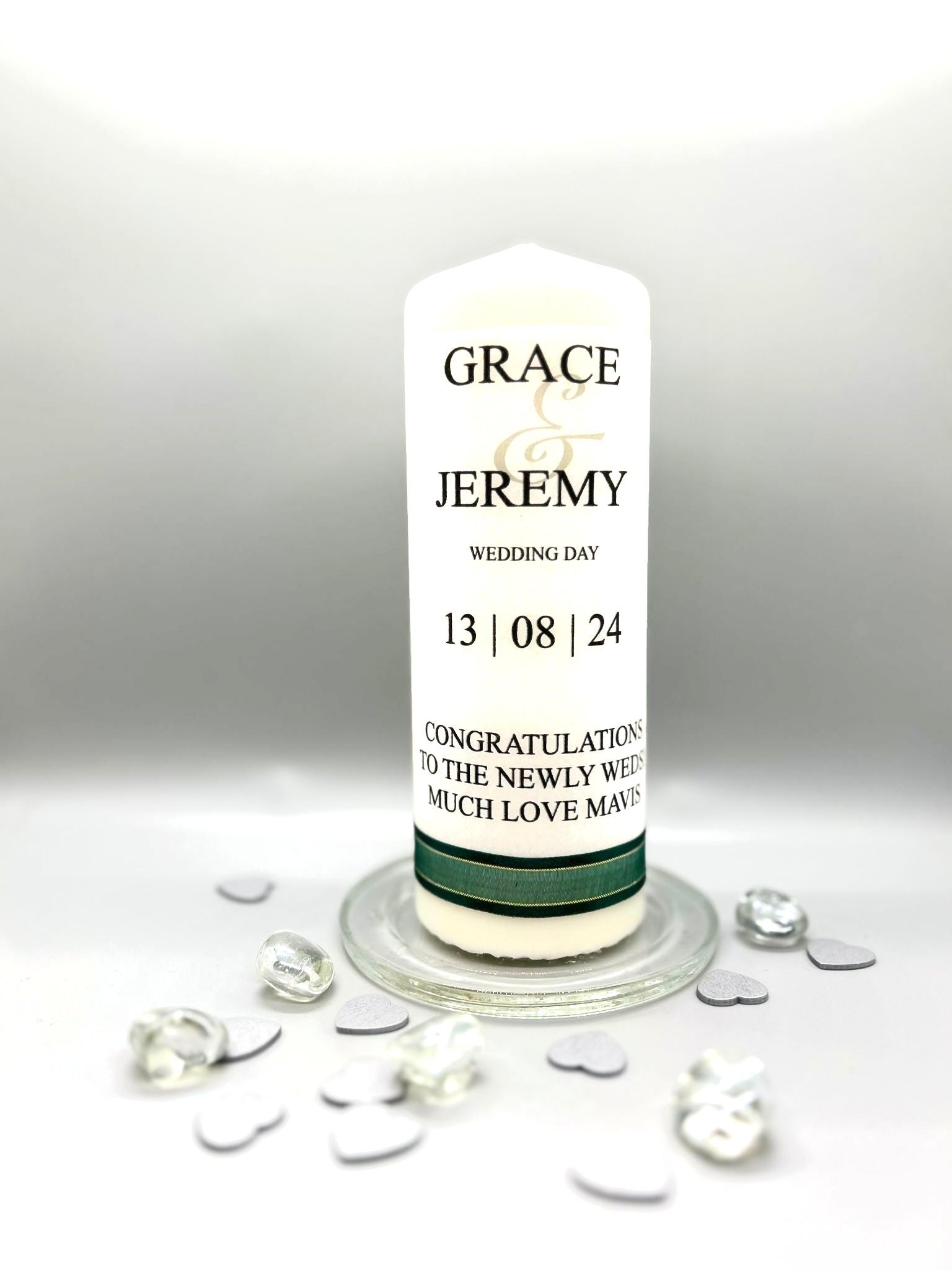 Personalised Wedding Candle - Memories-Made.